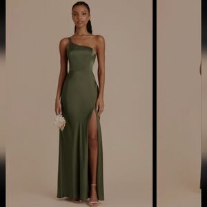 Birdy Grey Kensie Dress Matte Satin Olive